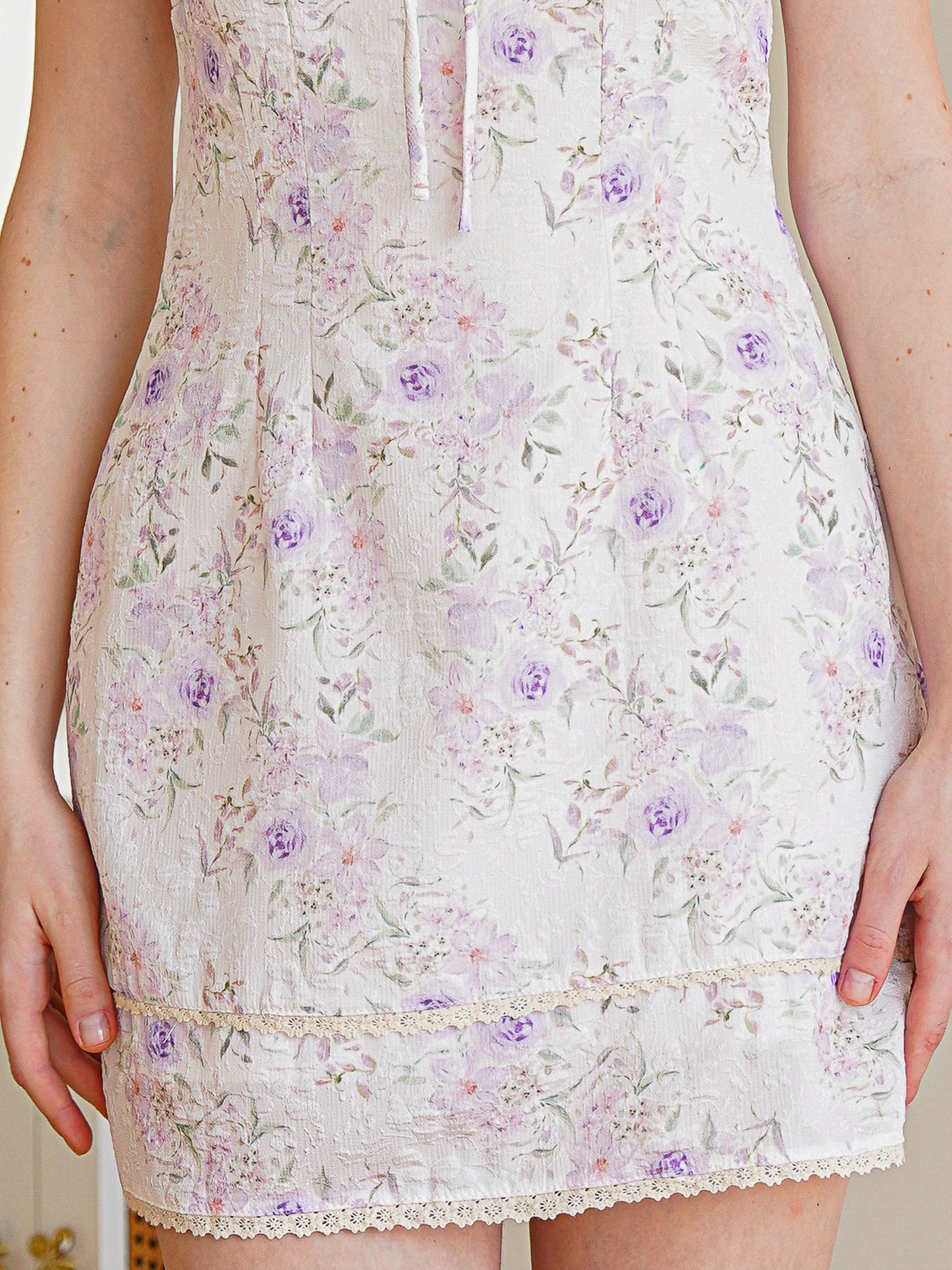 Lilac Lace-Trim Sundress
