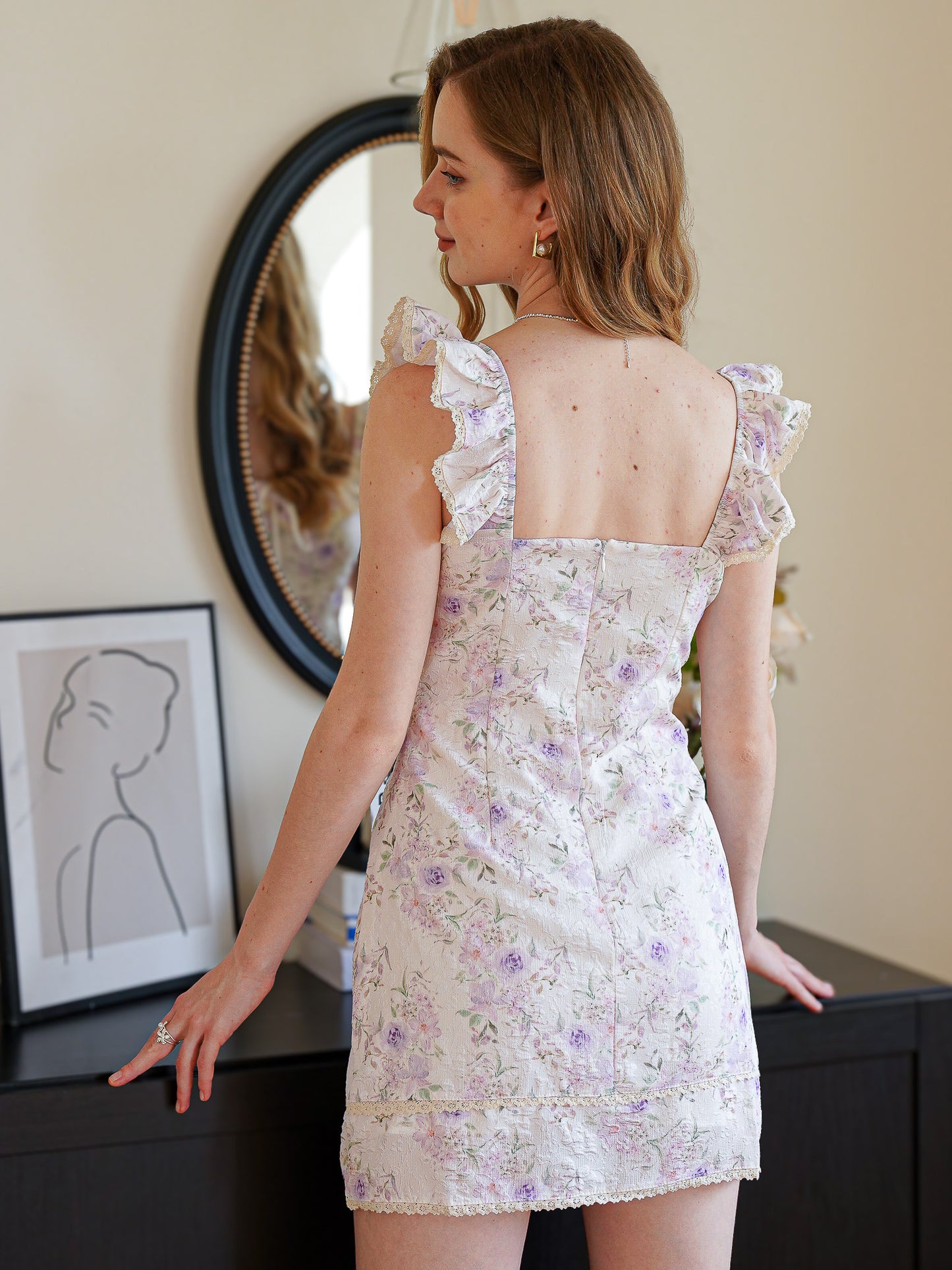 Lilac Lace-Trim Sundress