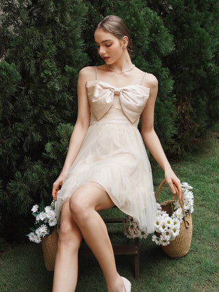 Tulle Bow Cocktail Dress