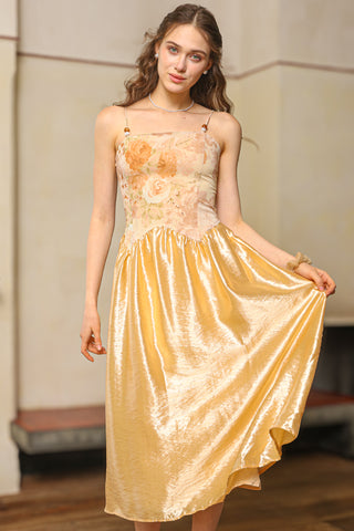 Luxe Rose Gold A-line Dress