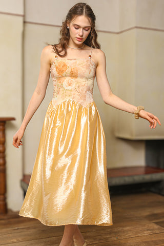 Luxe Rose Gold A-line Dress