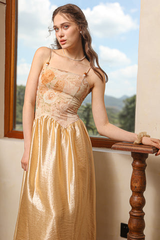 Luxe Rose Gold A-line Dress