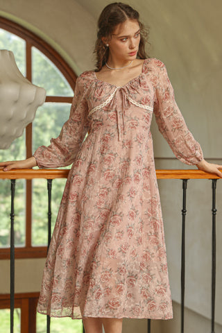 Dusty Rose Floral Dress