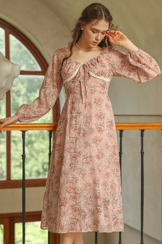 Dusty Rose Floral Dress
