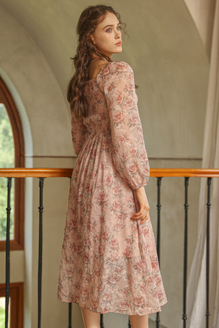 Dusty Rose Floral Dress