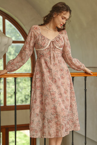 Dusty Rose Floral Dress