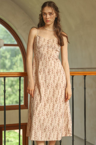 Dusky Floral Soft Corduroy Dress