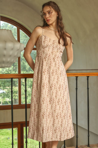 Dusky Floral Soft Corduroy Dress
