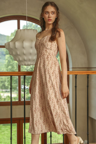 Dusky Floral Soft Corduroy Dress