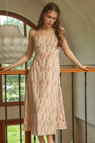 Dusky Floral Soft Corduroy Dress