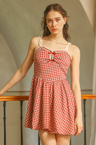 Gingham Babydoll Dress