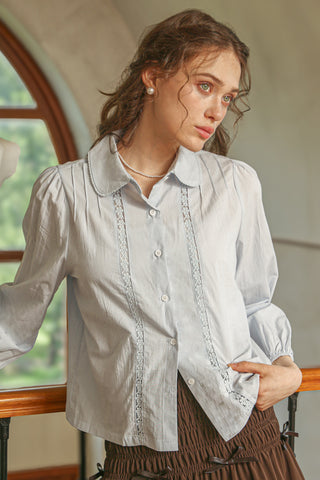 Powder Blue Lace Blouse