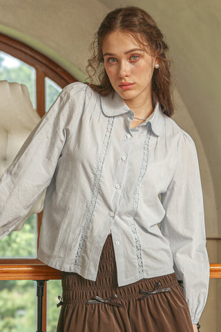 Powder Blue Lace Blouse