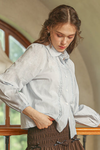 Powder Blue Lace Blouse