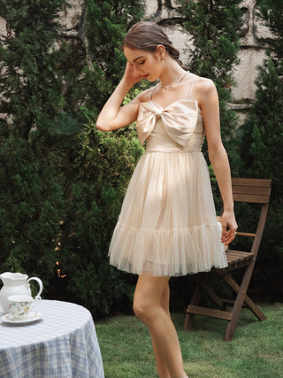 Tulle Bow Cocktail Dress