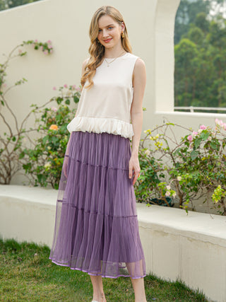 Lavender Dream Tulle Midi Skirt