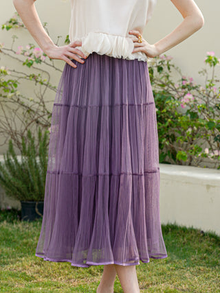 Lavender Dream Tulle Midi Skirt