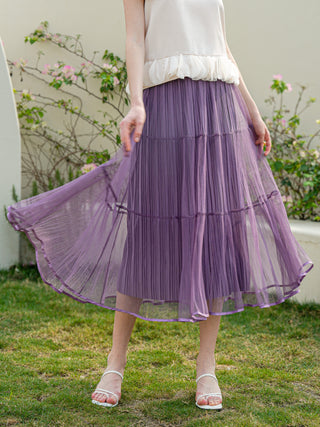 Lavender Dream Tulle Midi Skirt
