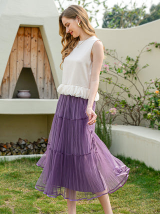 Lavender Dream Tulle Midi Skirt