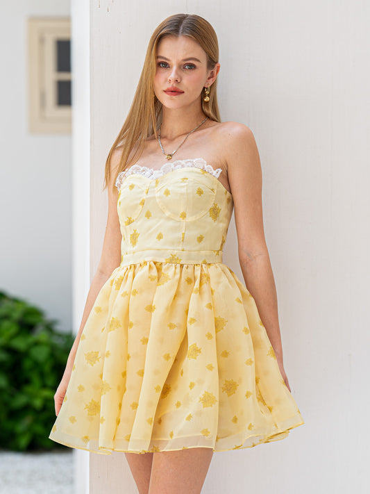 Sunshine Charm Strapless Dress