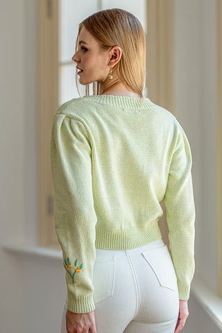 Sunny Blooms Embroidered Cardigan