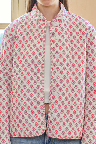 Reversible Floral and Stripe Jacket