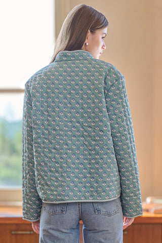 Reversible Floral and Stripe Jacket