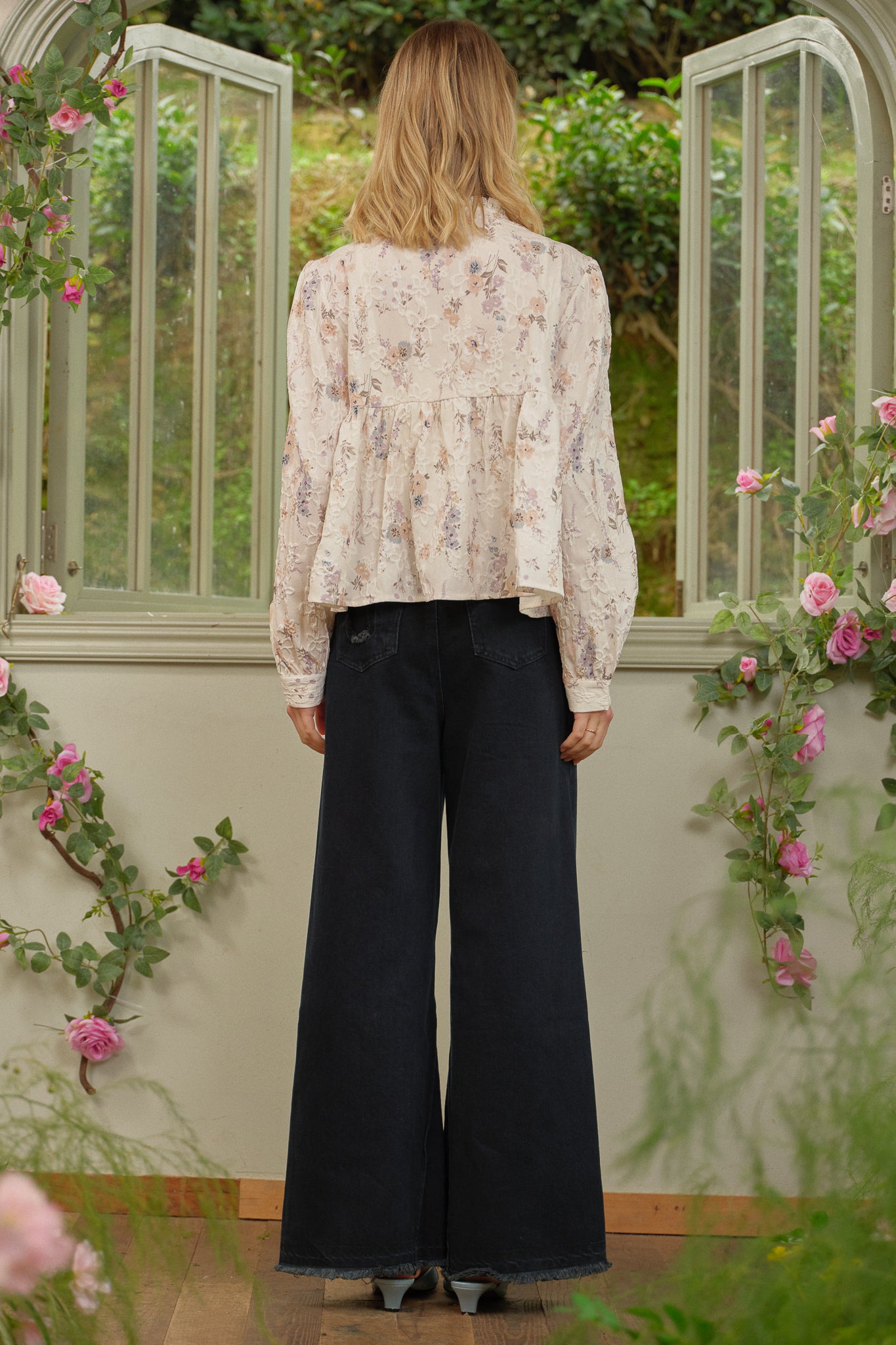 Soft Bloom Embroidered Peplum Top – Rosie Posie