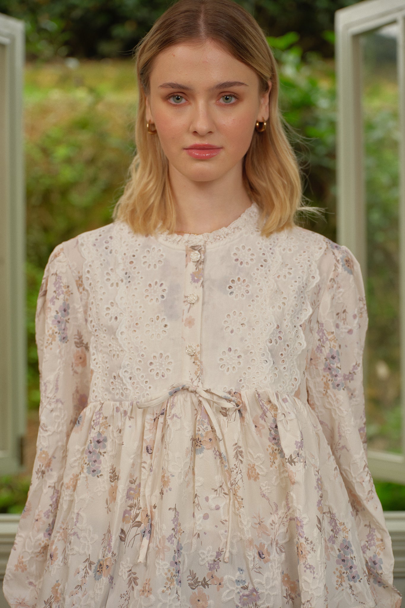 Soft Bloom Embroidered Peplum Top – Rosie Posie