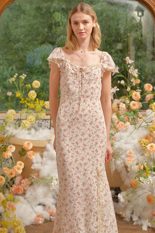 Lace-Trimmed Romantic Bloom Dress