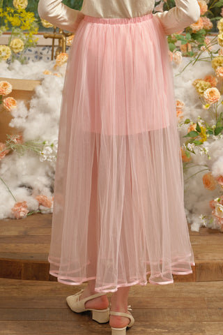 Sheer Blush Maxi Skirt