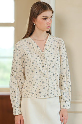 Floral Button-Up Blouse