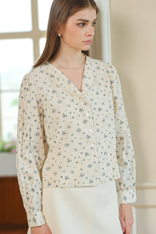 Floral Button-Up Blouse