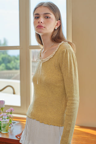 Mustard Yellow Knit Top
