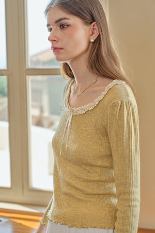 Mustard Yellow Knit Top
