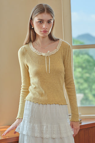 Mustard Yellow Knit Top