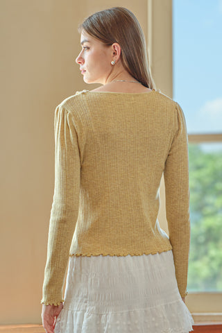 Mustard Yellow Knit Top